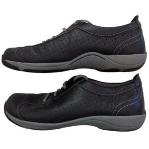 Dansko Black Lace Up Leather Driving Shoes Sneakers Women's Size 39 (US 8.5)